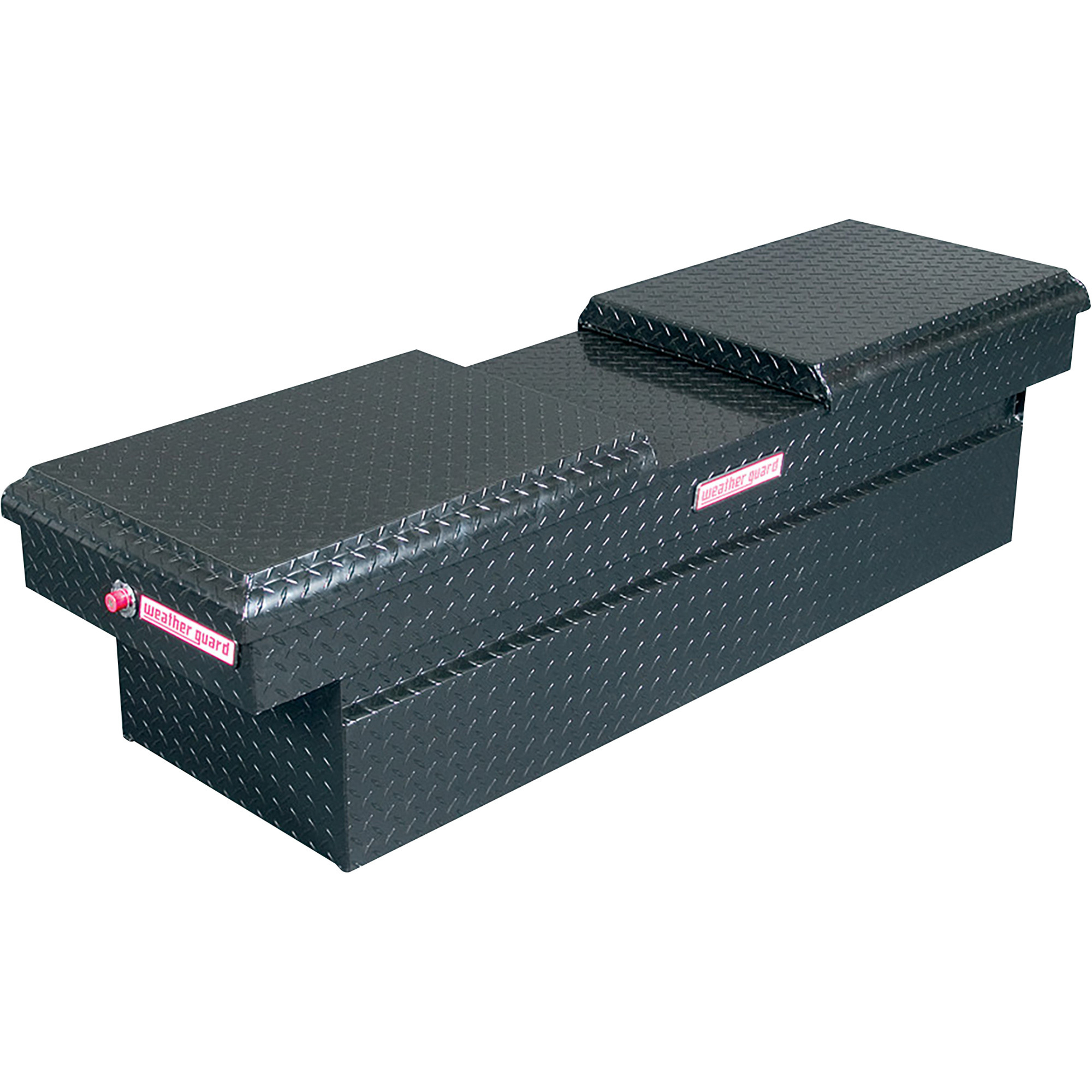 Weather Guard Gull Wing Cross Box Truck Tool Box — Aluminum, Black